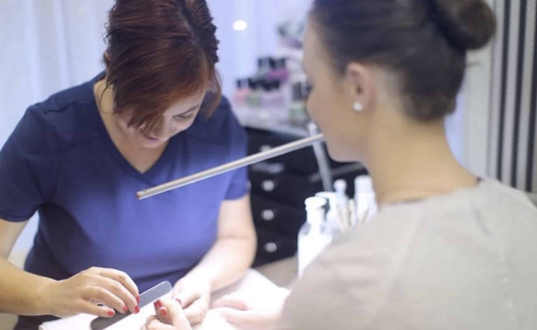 Sandra Wilders performing a dermaplaning treatment in Moose Jaw